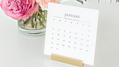 New calendar, fresh start