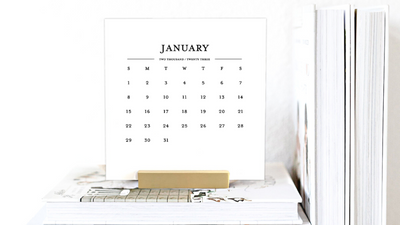 New calendar, fresh start